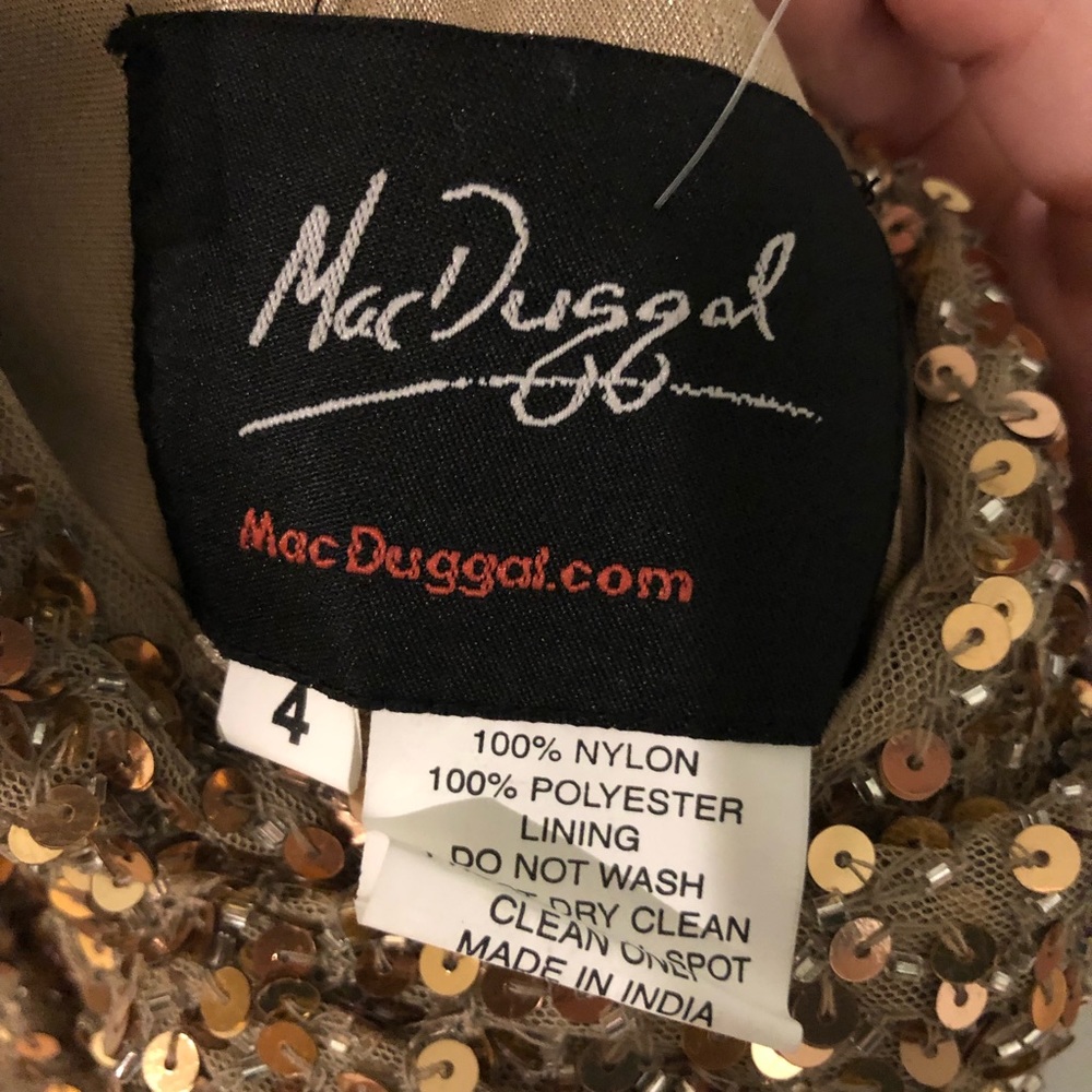 Mac Duggal Copper Sequin Formal Dress - Picture 11 of 12